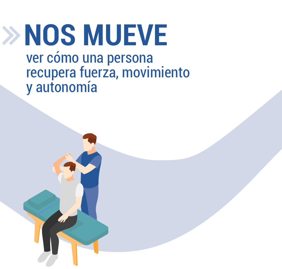 NOS MUEVE ver cómo una persona recupera fuerza, movimiento y autonomía